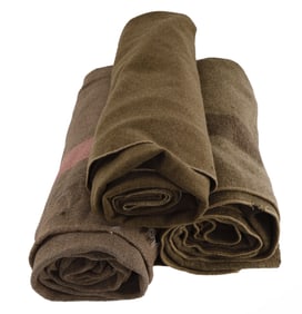 3 WWI U.S. ARMY WOOL BLANKET LOT OF 3
