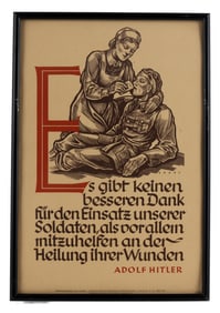 JUNE 1942 FRAMED THIRD REICH PROPAGANDA POSTER