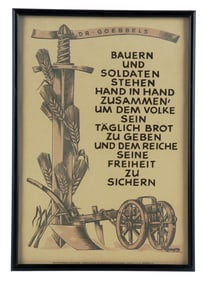 OCT 1941 FRAMED THIRD REICH RAD PROPAGANDA POSTER