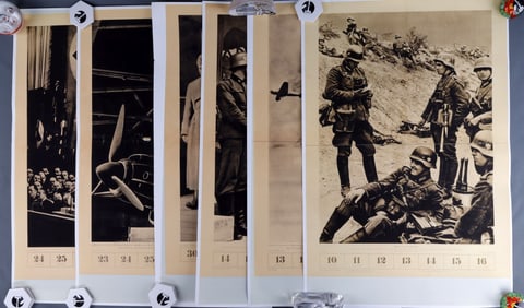 WWII GERMAN 1942 PROPAGANDA CALENDAR PHOTO PRINTS