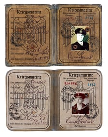 WWII GERMAN REICH AUSWEIS KRIEGSMARINE LOT OF 2