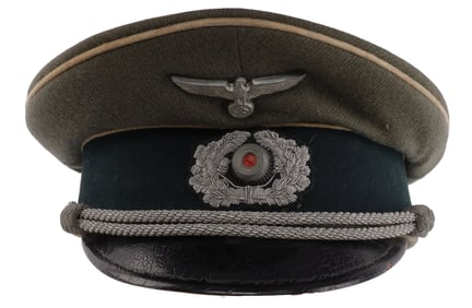 ARMY OFFICER VISOR CAP WWII GERMAN THIRD REICH