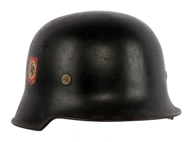 FIRE POLICE STAHLHELM MODEL 1934 DOUBLE DECAL