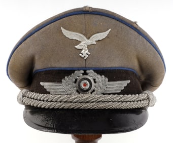 LUFTWAFFE MEDICAL OFFICER VISOR WWII GERMAN