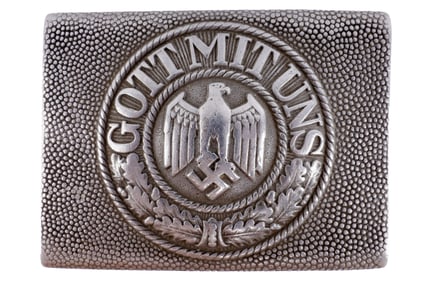 WWII WEHRMACHT GERMAN HEER ARMY BELT BUCKLE EM