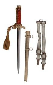 SCARCE HEER GOLD PLATED GENERAL'S DAGGER EICKHORN