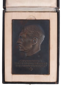 BRONZE HITLER QUOTE PLAQUE WWII GERMAN THIRD REICH