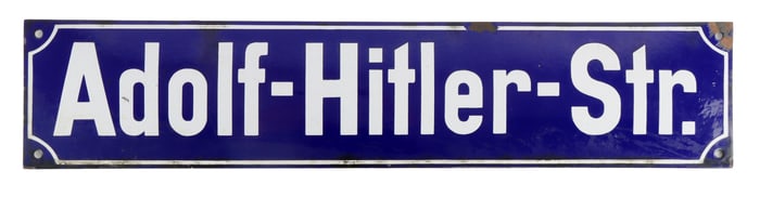 ADOLF HITLER STREET SIGN THIRD REICH
