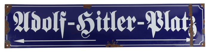 ADOLF HITLER STREET SIGN WWII THIRD REICH