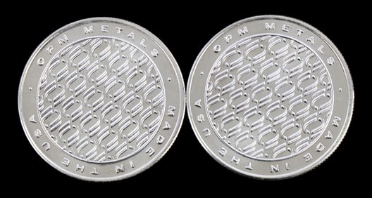 .999 OPM FOUNDRY 1 OZT SILVER ROUNDS LOT OF 2