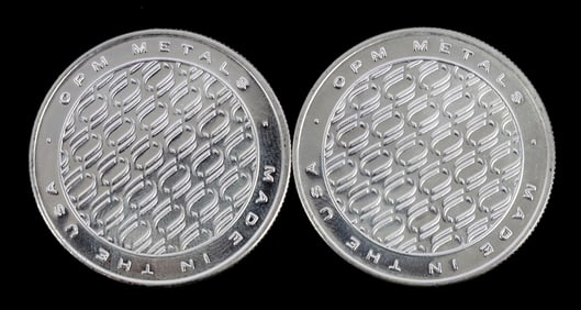 .999 OPM FOUNDRY 1 OZT SILVER ROUNDS LOT OF 2