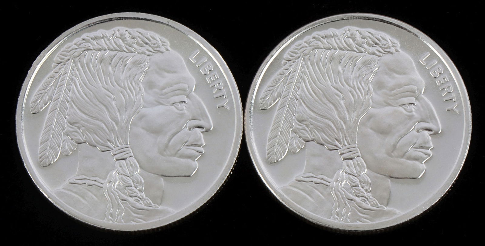SILVER ROUND 1 OZT .999 LOT OF 2 BUFFALO DESIGN (1 of 2)