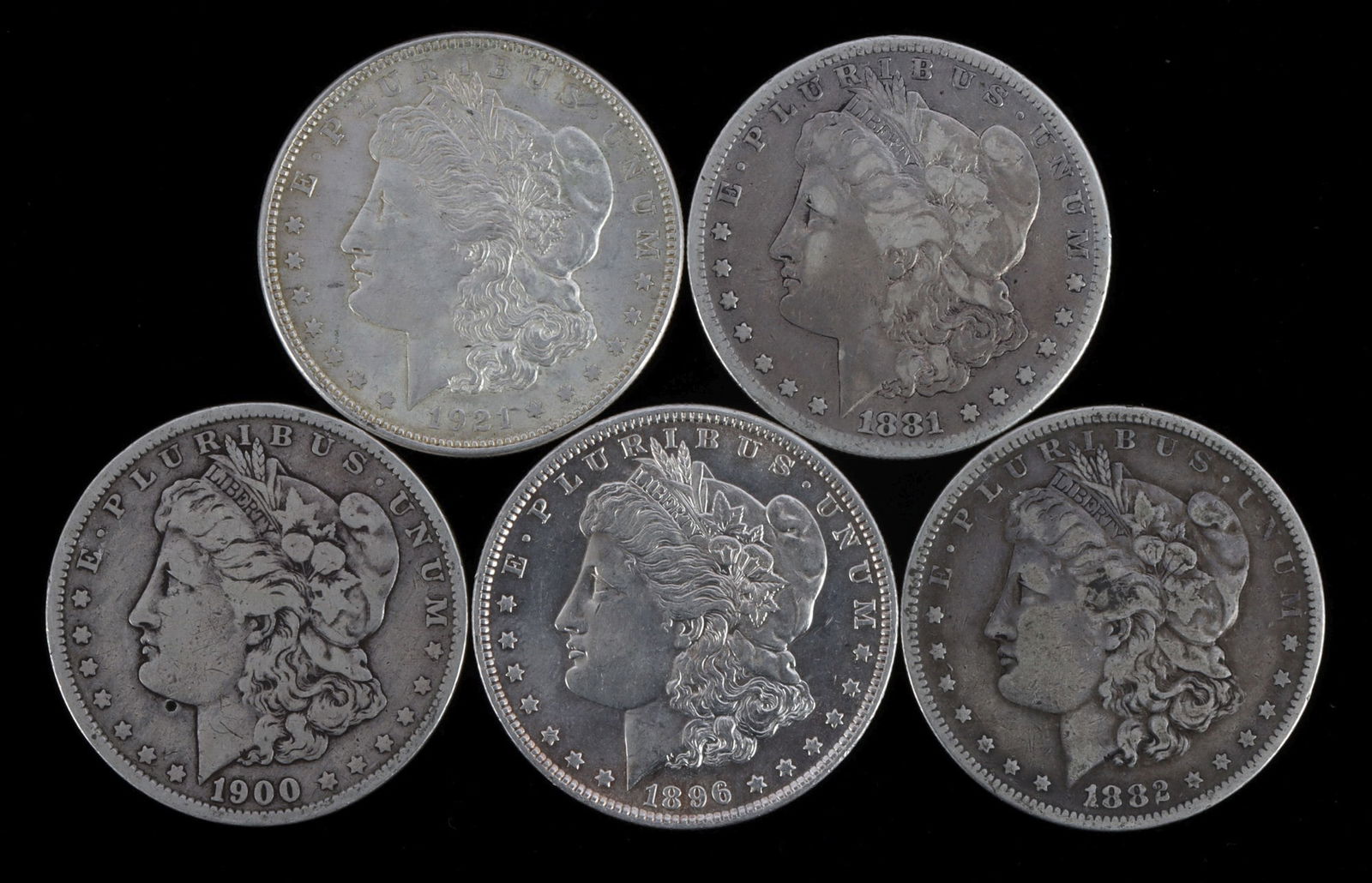 MORGAN DOLLARS MIXED DATES LOT OF 5 (1 of 3)
