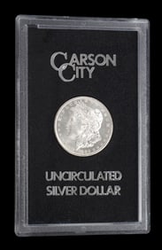 UNCIRCULATED 1882 SILVER DOLLAR WITH COA