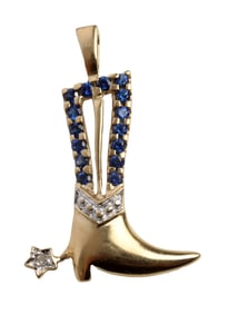 10K YELLOW GOLD COWBOY BOOT DALLAS COWBOYS