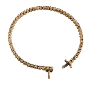 DIAMOND TENNIS BRACELET 14K YELLOW GOLD