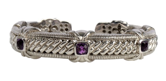 JUDITH RIPKA .925 STERLING SILVER BANGLE