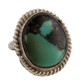 NATIVE AMERICAN NAVAJO SILVER TURQUOISE RING
