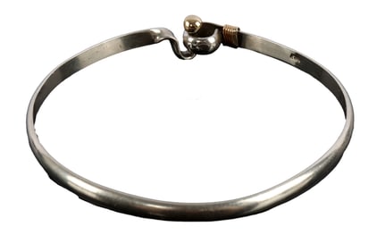 STERLING 14K HOOK AND EYE BRACELET