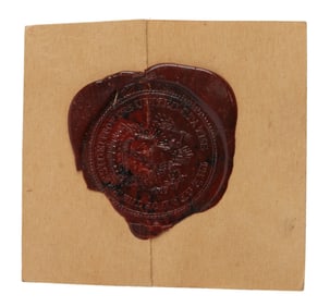 US 1841-1877 PRESIDENTIAL SEAL IN WAX CUT LETTER