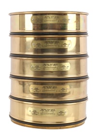 W.S. TYLER METRIC BRASS TEST SLEEVE LOT OF 5