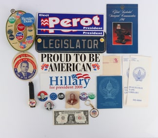 LOOSE ASSORTED POLITICAL MEMORABILIA US POTUS