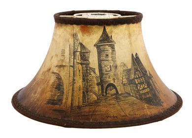 VINTAGE LAMPSHADE DEPICTING THE PLONLEIN