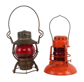 2 RAILROAD LANTERN PENSYVANIA RAILROAD DIETZ NO40