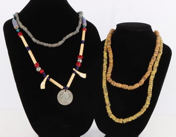 NATIVE AMERICAN TRADE BEADS LOT OF 4