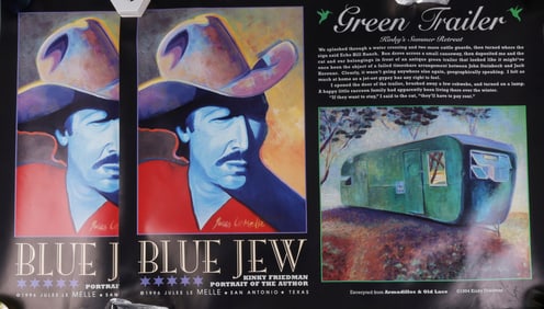 KINKY FRIEDMAN BLUE JEW GREEN TRAILER POSTER LOT 2