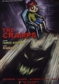THE CRAMPS 1999 FILLMORE CONCERT POSTER D'ANDRADE