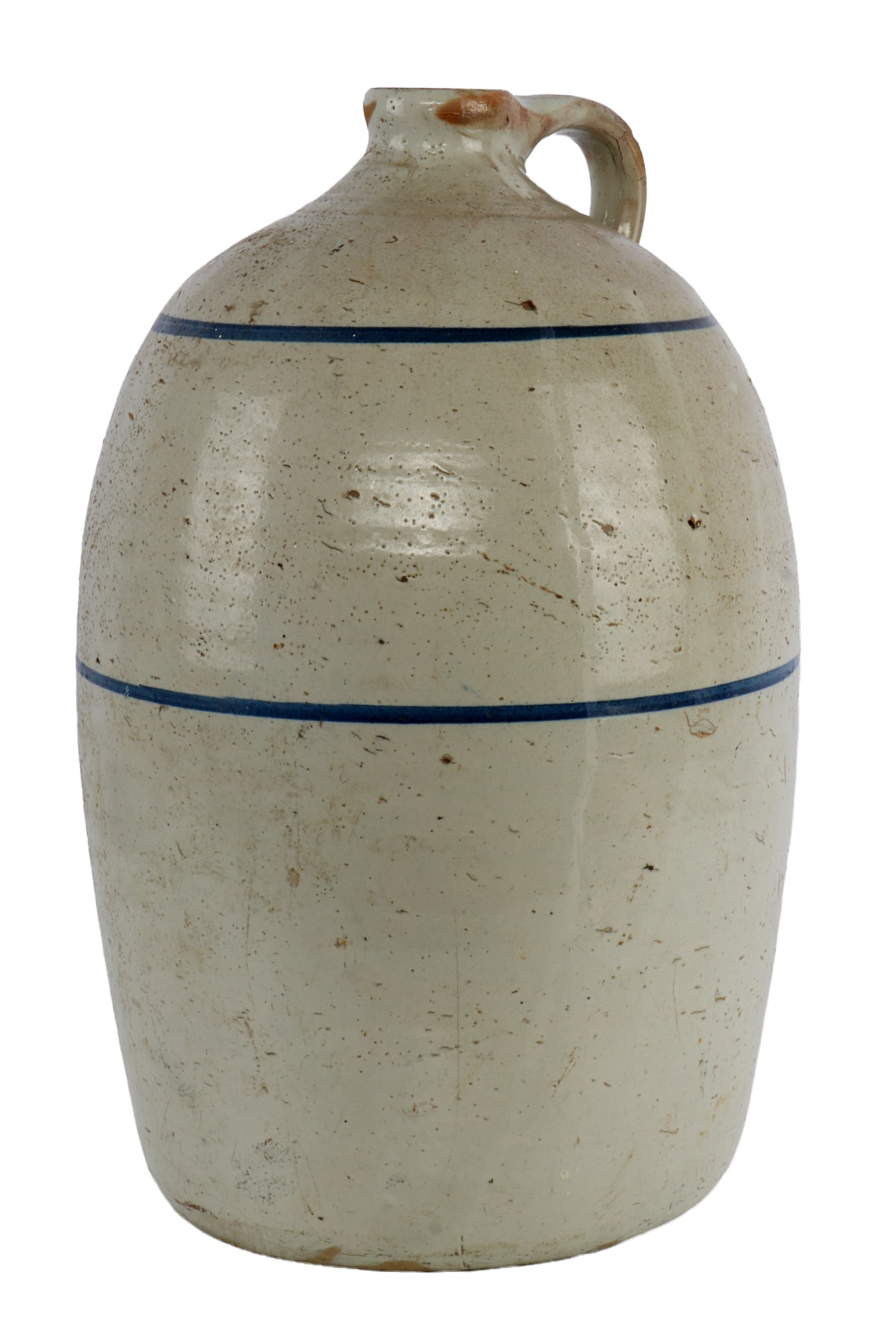 DE SUMERFORD 5 GALLON JUG BEXAR ALABAMA: A five gallon ceramic jug by Daniel Esker Sumerford of Bexar, Alabama. Solid cobalt lines, without major chips or cracks.