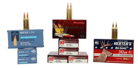 160+ ROUNDS .243 WIN RIFLE AMMO