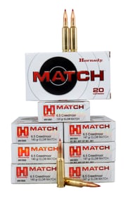 160 ROUNDS 6.5 CREEDMOOR HORNADY MATCH 147 GR.