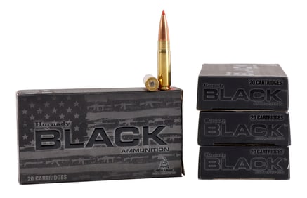 80 ROUNDS .300 BLACKOUT 208GR HORNADY BLACK AMMO