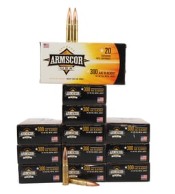 240 ROUND 300 AAC BLACKOUT FMJ ARMSCOR RIFLE AMMO