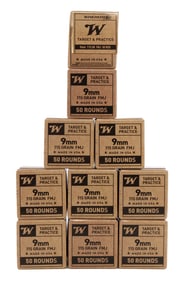 500 RDS 9MM LUGER 115GR FMJ WINCHESTER AMMO