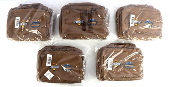 NEW TWO-PISTOL SOFT CASE RANGE BAG LOT OF 5