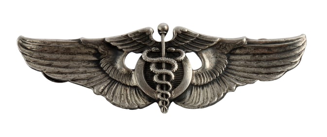 WWII USAAF FLIGHT SURGEON WINGS 3-1/8 INCH