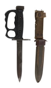 VIETNAM WAR US M8A1 BAYONET KNUCKLE DUSTER GRIP