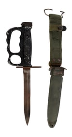 VIETNAM WAR US M8A1 BAYONET KNUCKLE DUSTER GRIP