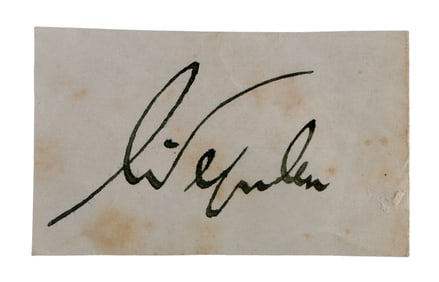 WWII FASCIST BELGIUM CUT SIGNATURE LEON DAGRELLE