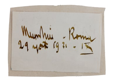WWII FASCIST ITALY BENITO MUSSOLINI SIGNATURE