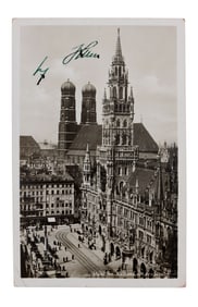 WWII GERMAN THIRD REICH ADOLF HITLER SIGNED CARD