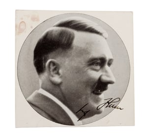 WWII GERMAN THIRD REICH ADOLF HITLER SIGNED CARD