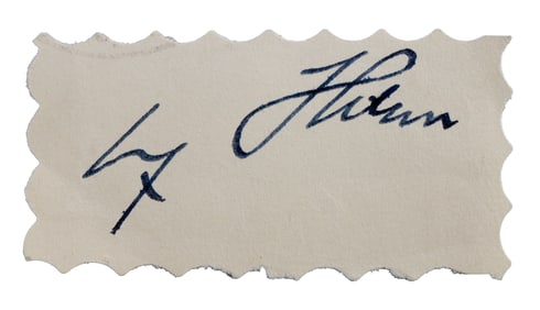 WWII GERMAN THIRD REICH CUT SIGNATURE ADOLF HITLER