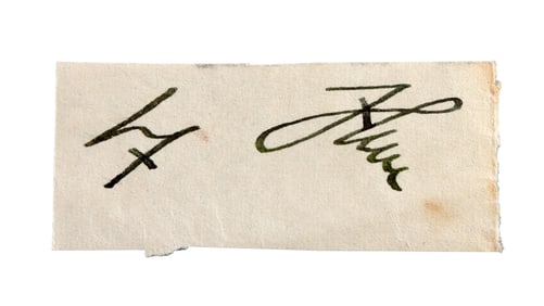 WWII GERMAN THIRD REICH CUT SIGNATURE ADOLF HITLER