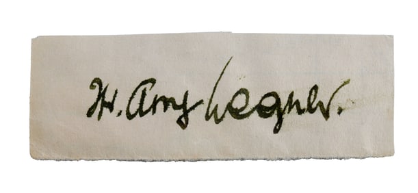 WWII GERMAN THIRD REICH CUT SIGNATURE ADOLF WAGNER