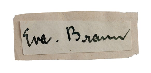 WWII GERMAN THIRD REICH CUT SIGNATURE EVA BRAUN