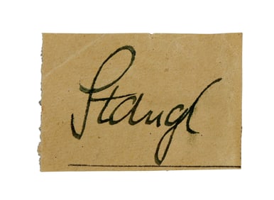 WWII GERMAN THIRD REICH CUT SIGNATURE FRANZ STANGL